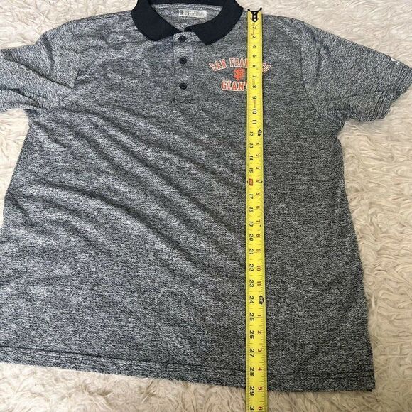 San Francisco Giants Polo Shirt Gray Black Authentic MLB Mens Baseball Size XL - Picture 6 of 8